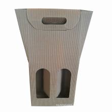 Paper Bag Wine Bag with Die-Cut Paper Handle